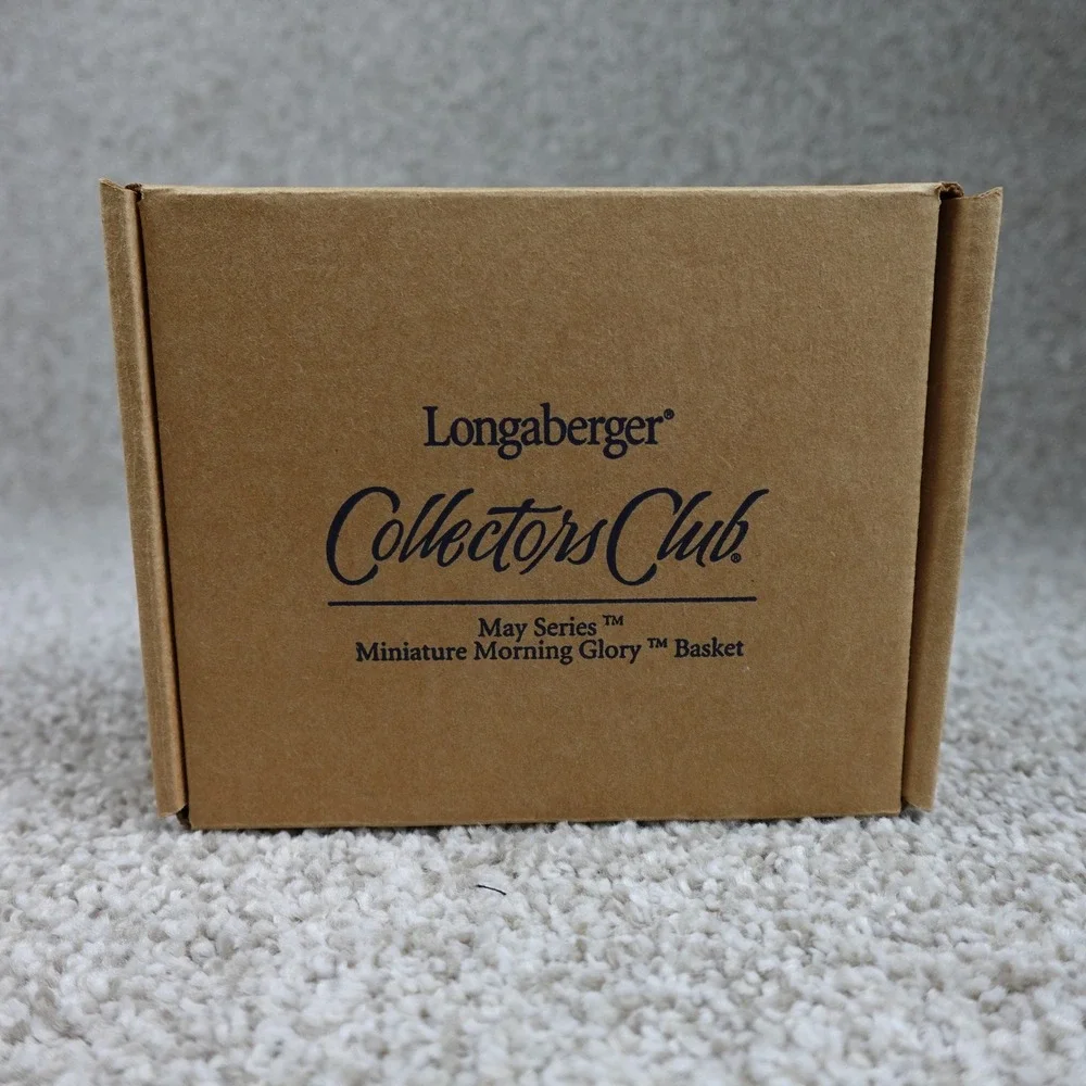 Longaberger 2006 Collectors Club May Series Mini Morning Glory Basket Set Box